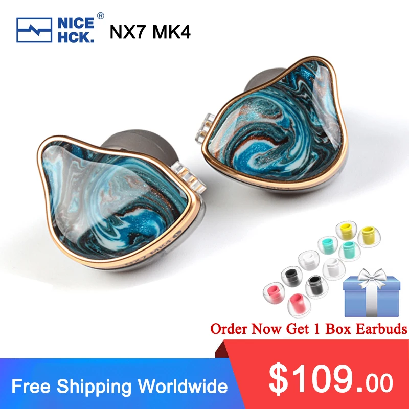 

NiceHCK NX7MK4 Stabilized Wood HIFI Music Earbud 7 Driver Units Hybrid Audiophile Earphone With Replaceable Tuning Filters IEM