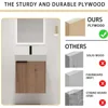 18" Floating Bathroom Vanity with Sink, 18 Inch Single Sink Wall Mounted Bathroom Vanity,1 Door and White Ceramic Basin Sink Top 6