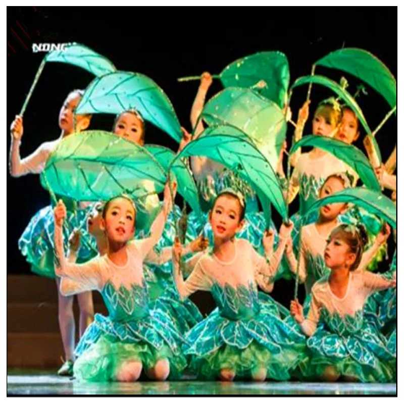 

ballet tutu Jasmine dance Dress Children's puffy green gauze dress Girl's Spring Dawn dress
