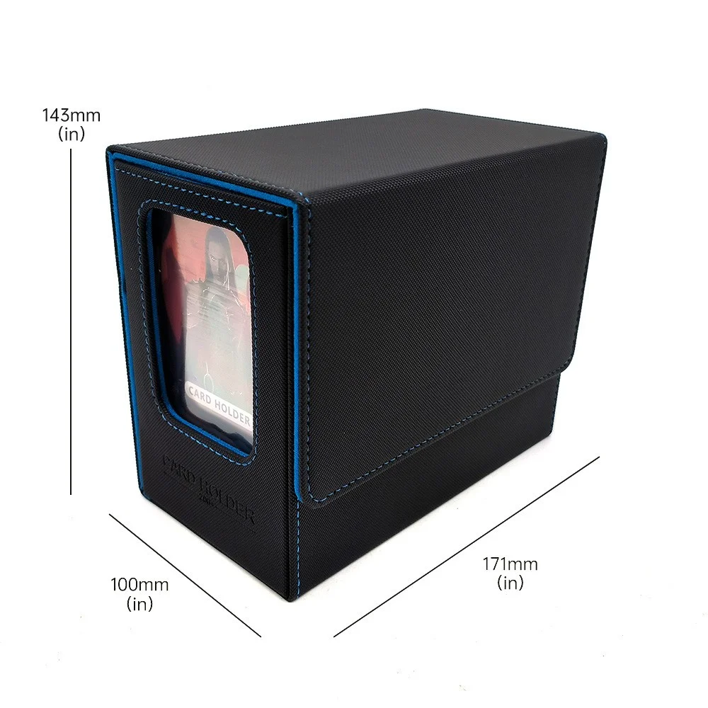 Premium Magnetic PU Leather Trading Card Storage Box - Holds 260+ Cards