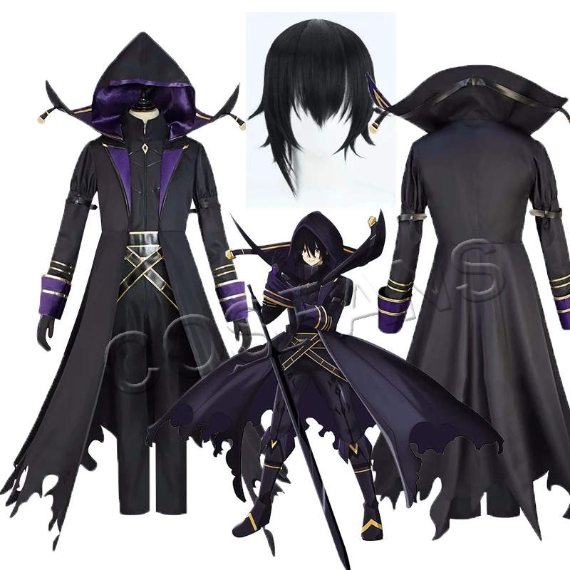 

Kagenou Cid Cosplay Uniform Wig Anime The Eminence In Shadow Cosplay Cloak Gloves Shadow Garden Minoru Kagenou Men Women Props