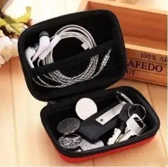New Concise Deisgn 1 Pcs Earphone Wire Box Rectangle Data Line Cables Storage Box Case Container Organizer Coin Purse Box