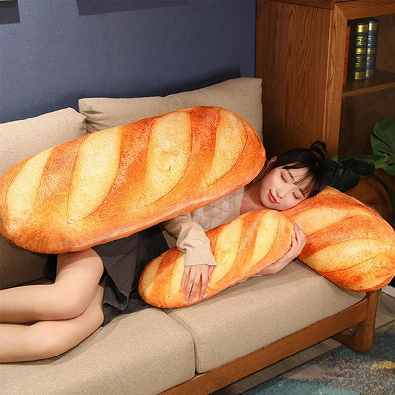 

Плюшевая подушка в виде французского хлеба, декоративная подушка, имитация багета, подушка в форме хлеба, спутник для сна, рождественский подарок, Декор