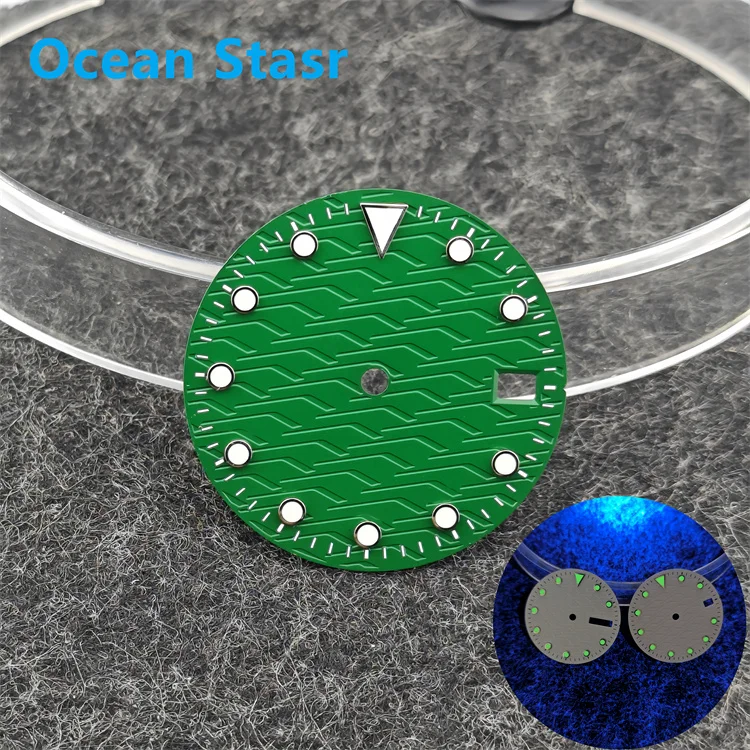 Luminous Ocean Star Dial for DIY Mechanical Watch – 28.5mm
