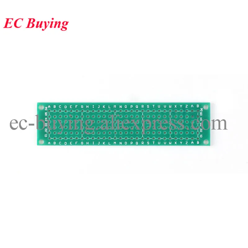 10pcs/lot 2x8cm Single Sided Copper Prototype PCB DIY Universal Printed Circuit Board 2*8cm Experiment Breadboard Plate 20 80mm