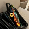 Keychain mouth colorful cute sausage backpack funny ins style student couple backpack hanging chain decoration 2