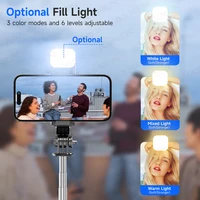 Bluetooth Selfie Stick Tripod Desktop Stand, Phone Holder, Wireless Remote Shutter, for iPhone Android, Option with Fill Light - Image 2