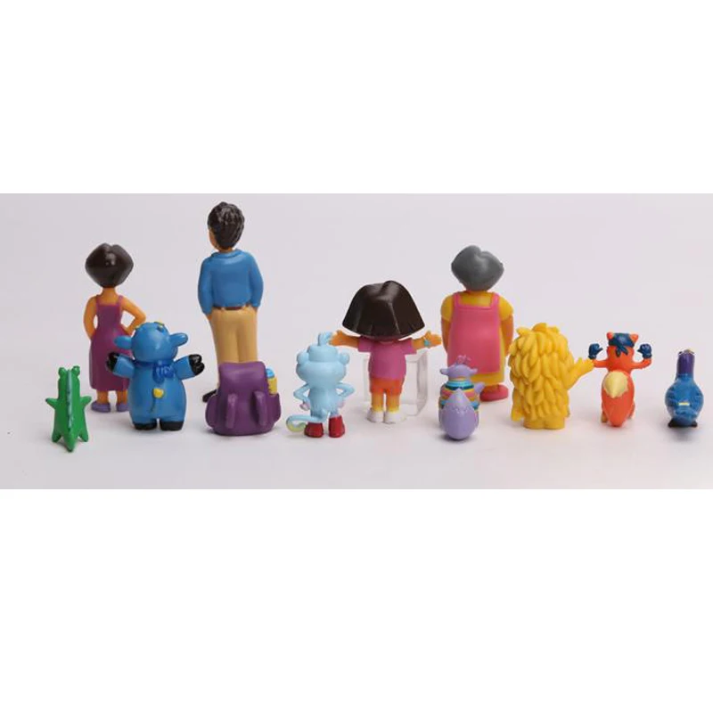 12pcs/set Anime Cartoon Dora PVC Figures Toys Child Children Kids Toys Dolls Gifts  for children