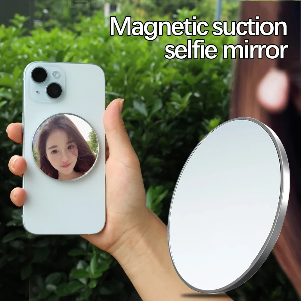 Magsafe 마그네틱 볼록 미러 모바일 Phobes 비디오 셀카 브이로그 자석 뷰티 미러, 메이크업 비디오 스트리밍 셀카용