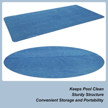 Pool Solar Blanket Solar Blanket Pool Rectangular Foldable Mat Insulate Safety Heater Waterproof Heat for Outdoor Summer Sun Spa 1