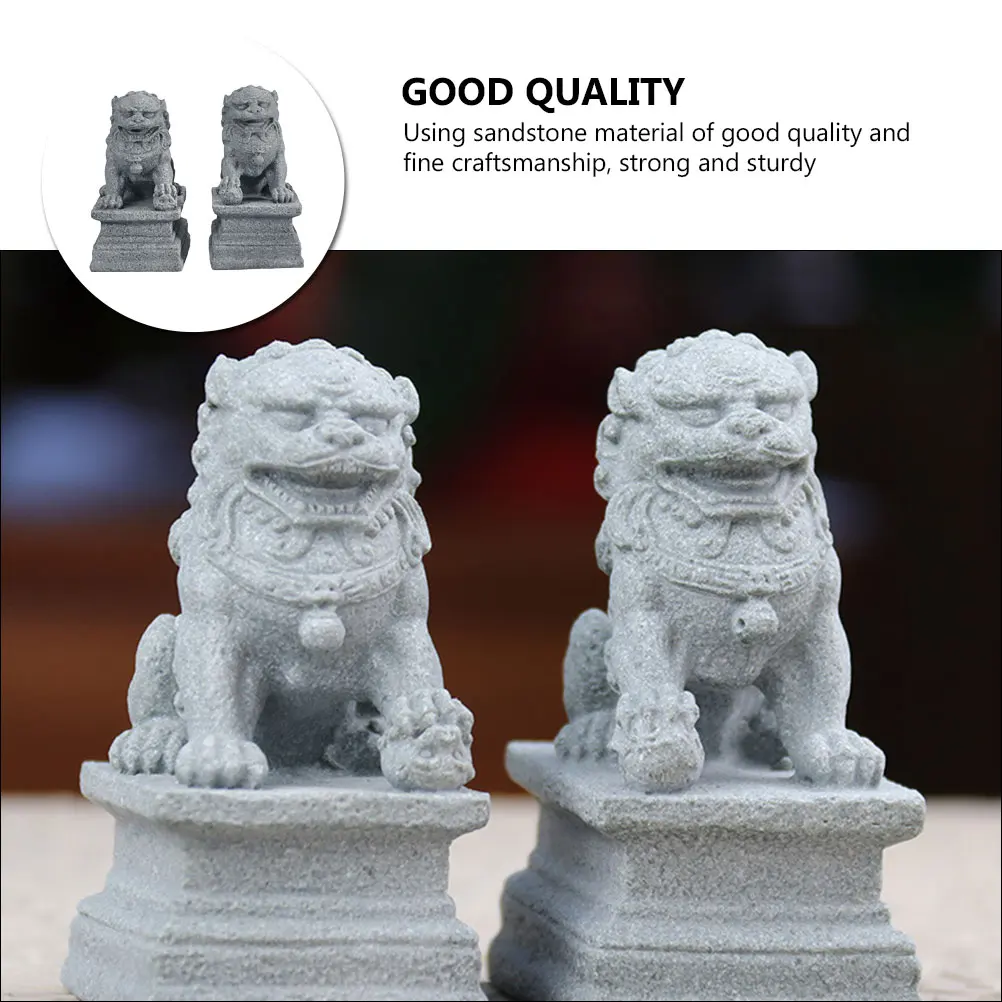 Foo Dogs Statues De Lion Gardien – Décoration Feng Shui Chinoise Blanche – Paire Fu Pour Pendaison De Crémaillère, Félicitations Et éloigner Les