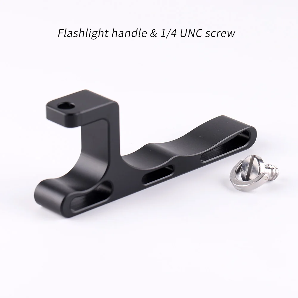 Aluminum Alloy Flashlight Handle with 1/4 UNC Screw flashlight handle