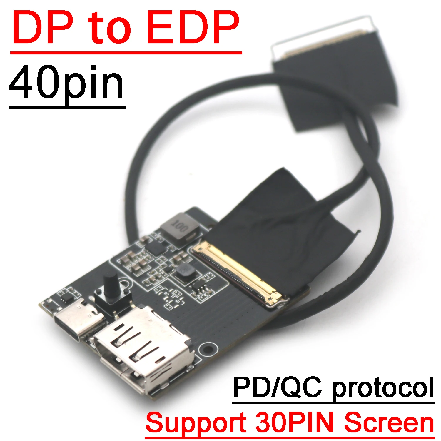 Enhanced Display Driver Board with EDP Signal Adapter - Portable LCD/LED Screen Connectivity Solution with PD/QC Protocol Compatibility