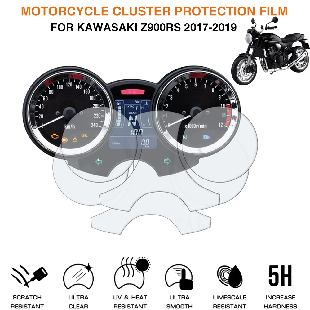

For Kawasaki Z900RS Z900 RS Z 900 RS R S Z 900RS 2017-2019 Cluster Scratch Protection Film Screen Protector Speedometer Film