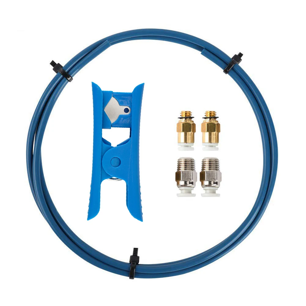 Tuyau Bowden en PTFE Capricorn 1M série XS 1,75 mm – 2 raccords PC4-M6/2X PC4-M10 et coupe-tuyau pour imprimante 3D Creality Ender 3/5/CR-10