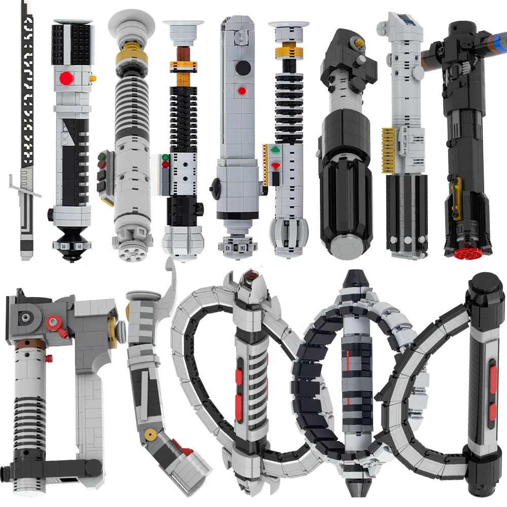 MOOXI Movie Space Wars Lightsaber MOC Model Bricks DIY Diorama Adult ...