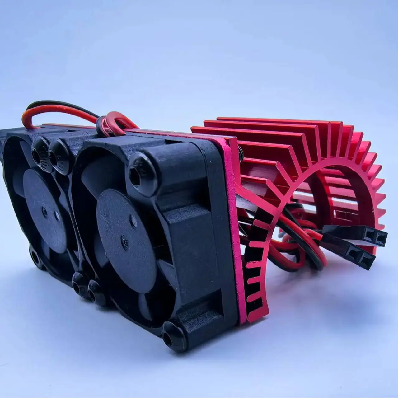 DollaTek RC Cooling Fan Dual Head RC Motor Fan With Aluminium Radiator