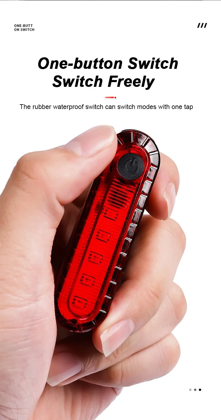 Rear Bike Tail Light USB Rechargeable Ultra Bright Taillights Fit On Bicycle Easy to Install for Cycling Safety Bicycle Light