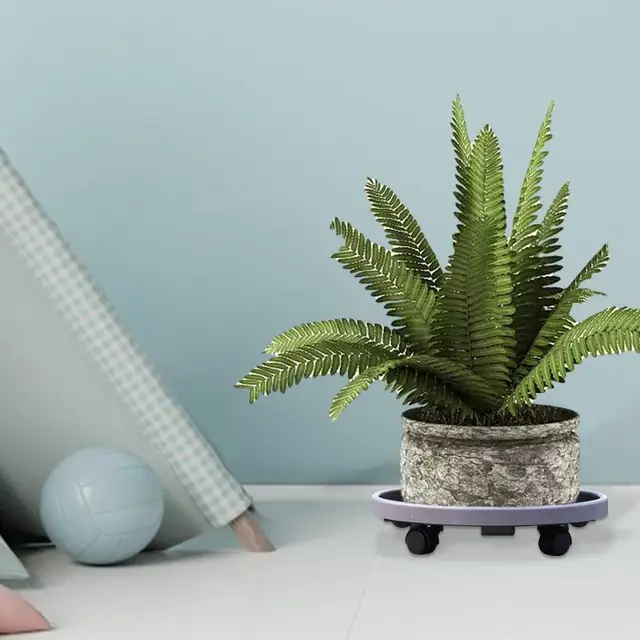 Univerzális Fa Mobil Virág Edényállvány Növényi Állvány Tálca Mozgatható Növények Raklap Kerek Gördülő Kerekes Edény Kocsi - Image 2