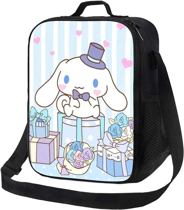 

Anime Cartoon Lunch Box Insulated Lunch Bag For Women Men Cute Cinnamoroll Lunch Box Suitable For Adult Kawaii Puppy Merch Gifts