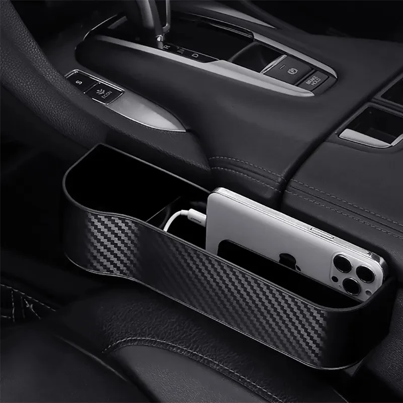 Car Seat Crevice Gaps Storage Box Seat Organizer Gap Slit Filler Holder For Wallet Phone Cigarette Slit Pocket Car Storage Box
