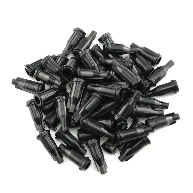 50/100pcs 여러 가지 빛깔의 주사기 헤드 캡 주사기 디스펜서 디스펜스 바늘 씰링 플러그 주사기 캡 조합
