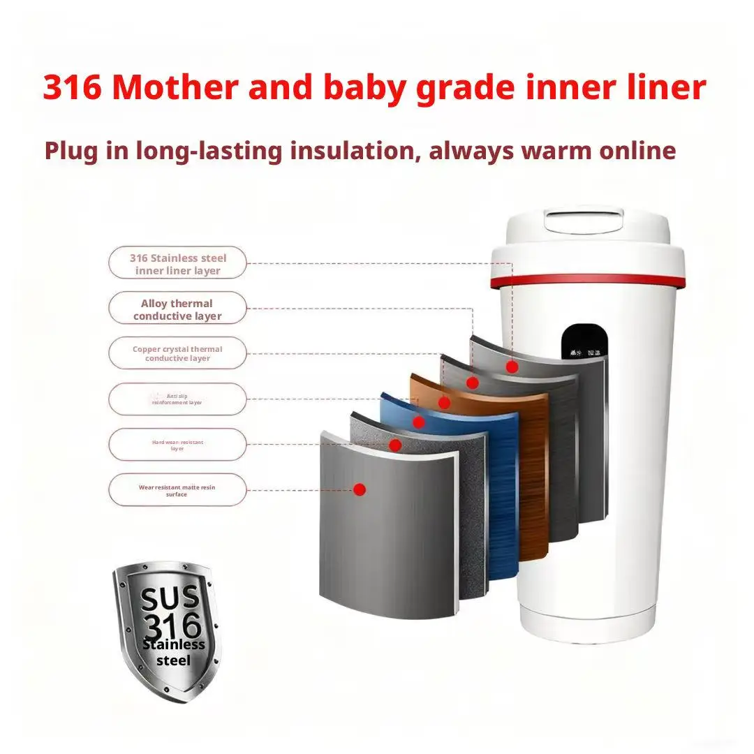 Stainless Steel Electric Kettle Portable Heating