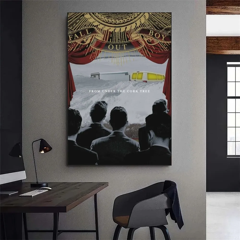 Fall Out Boy Band Poster Gallery Prints Self Adhesive Home Decor Decoration Wall Decals Living Room Sticker