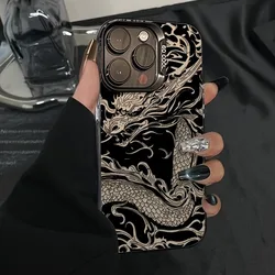 Black Dragon Electroplated TPU Phone Case - Perfect Gift - iPhone 12 Mini (Black)
