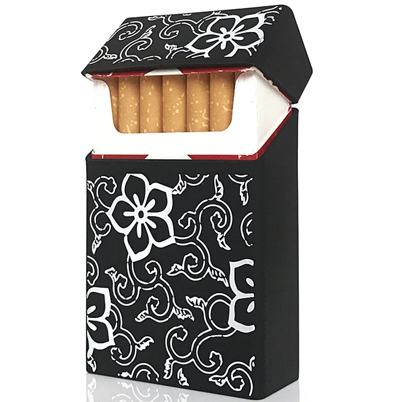 Skull Cigarette Case Cover Hold 20 Cigarettes Silicone Man Women Smoking Cigarette Box Sleeve Pocket Cigarettes Pack Cover