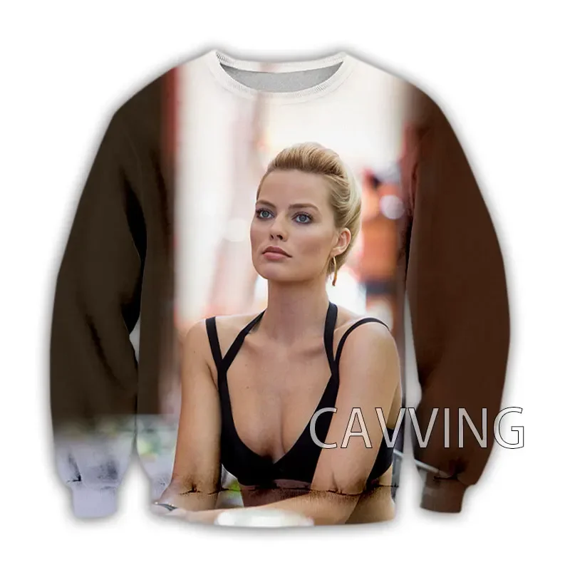 

Новые модные женские/мужские толстовки с 3D принтом Margot Robbie Crewneck Harajuku, Стильные топы, толстовки с длинным рукавом C01