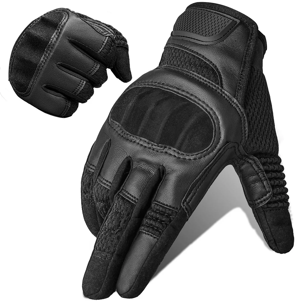 

Touchscreen PU Leather Motorcycle Full Finger Gloves Protective Gear Racing Pit Bike Riding Motorbike Moto Motocross Enduro