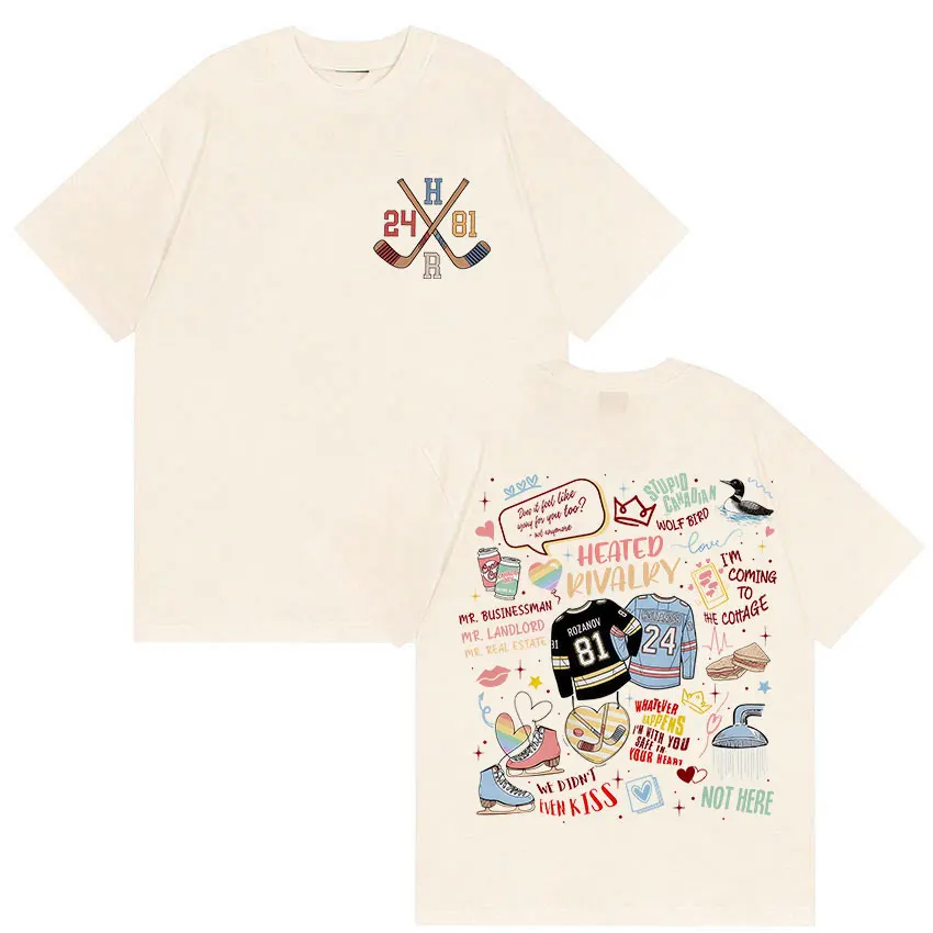 Shane Hollandre ‌   24 Ilya Rozanov 81 t-shirts film chauffé rivalry Vintage graphique T-shirt hommes femmes surdimensionné 100% coton t-shirts