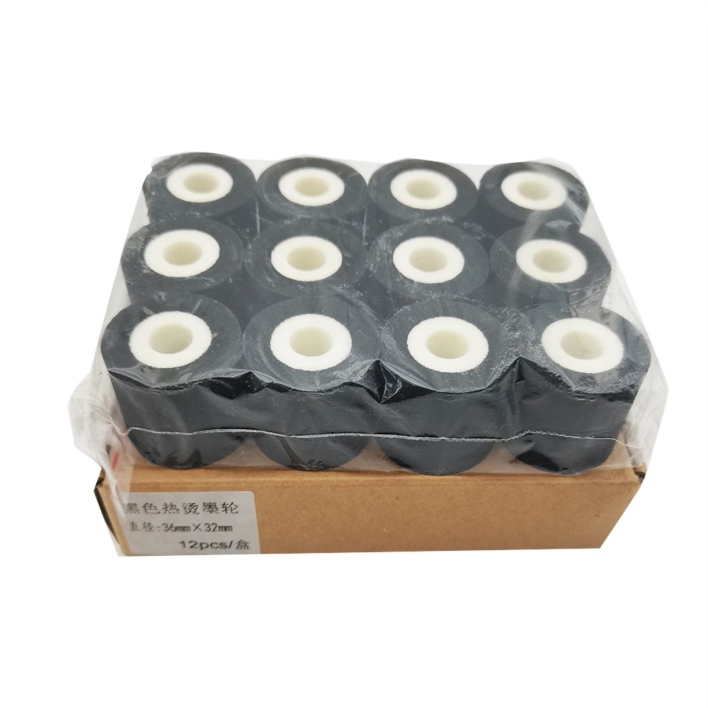 Black 36x16mm 36x32mm 36x36mm 36x40mm 36x35mm 40x40mm hot stamp coder ink roll for 380 coding sealing machine