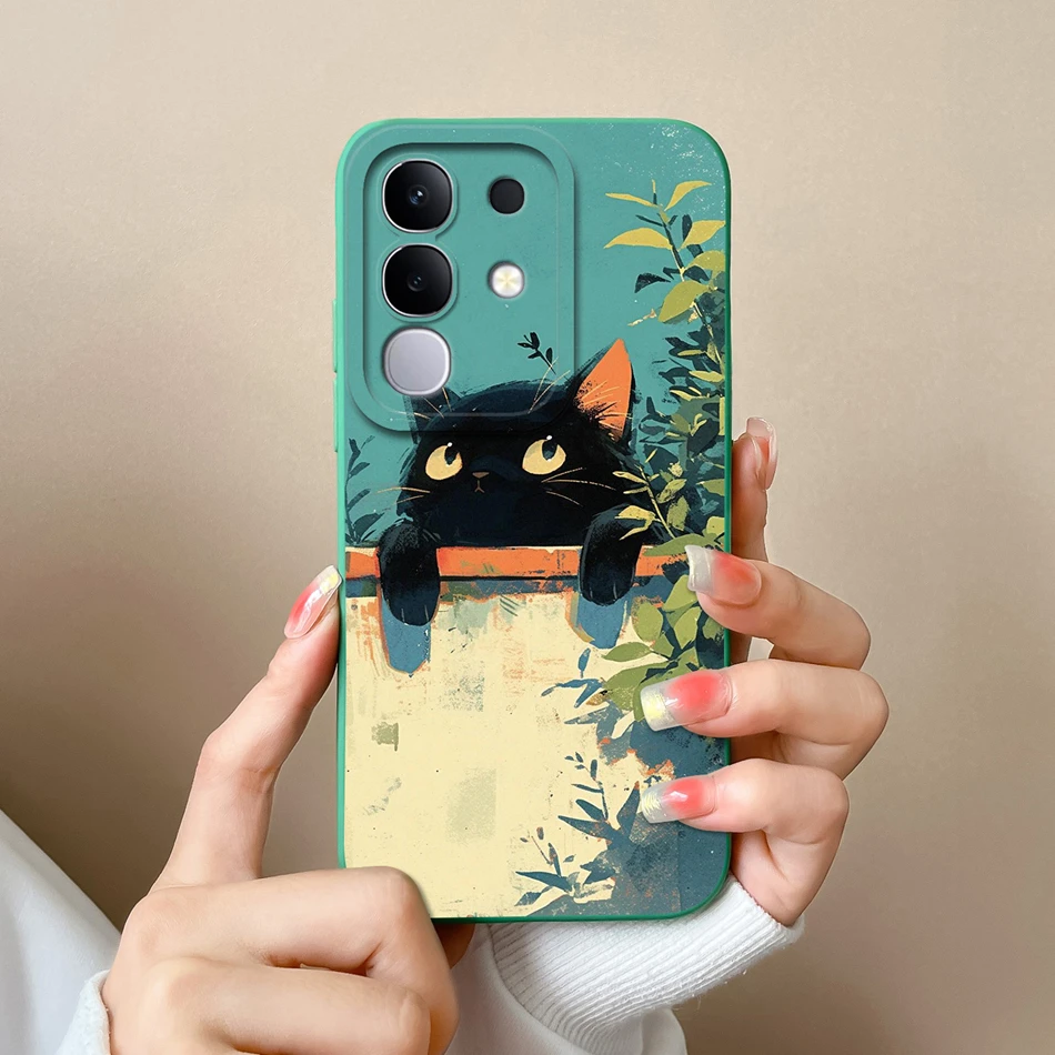 Cute Design Soft Liquid Silicone Shockproof Bumper Phone Case - Full Protection Cover