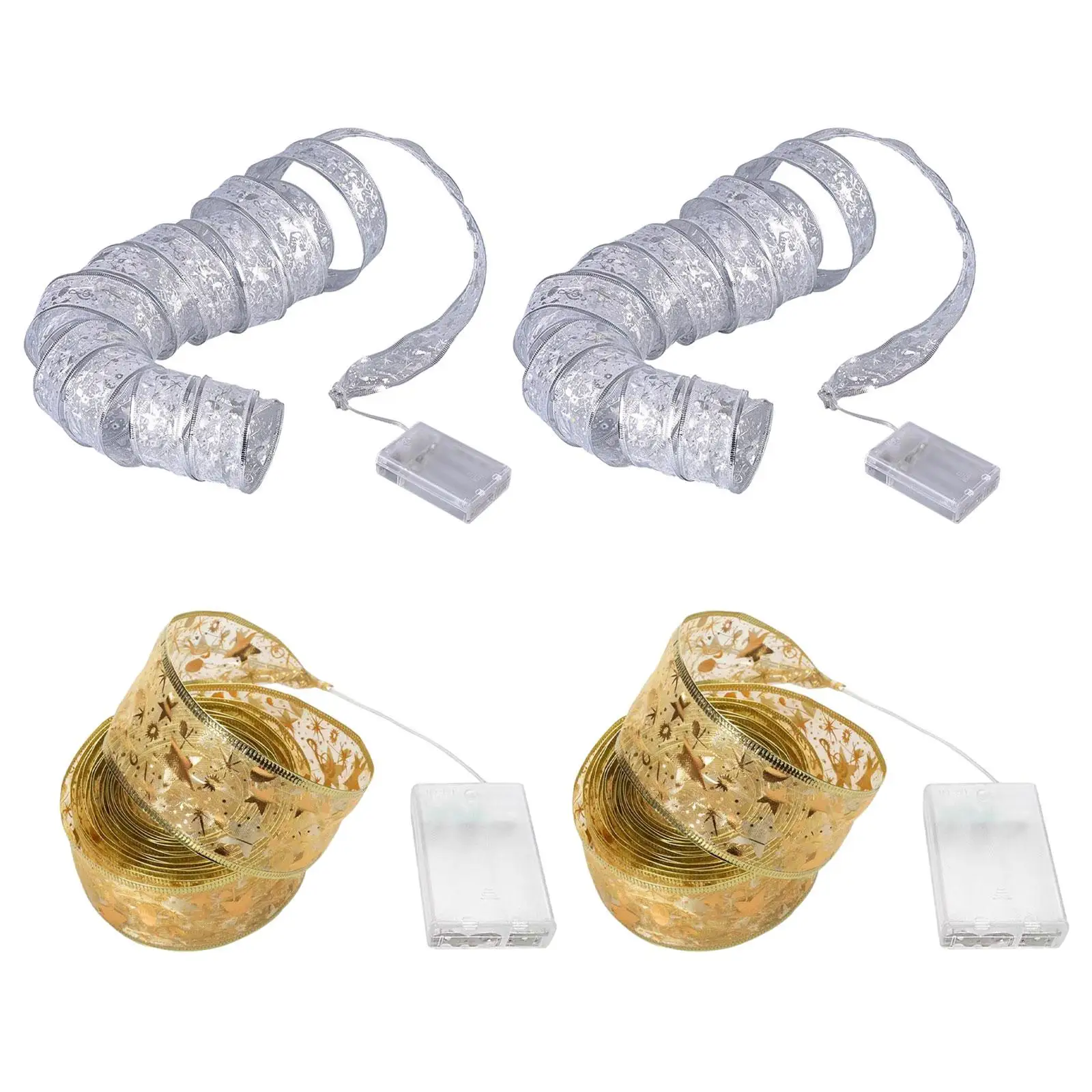 

Christmas Ribbon Lights Xmas Tree Decor Glowing Ribbon Lights LED Christmas Lighting for Holiday Patio Restaurant Ladder