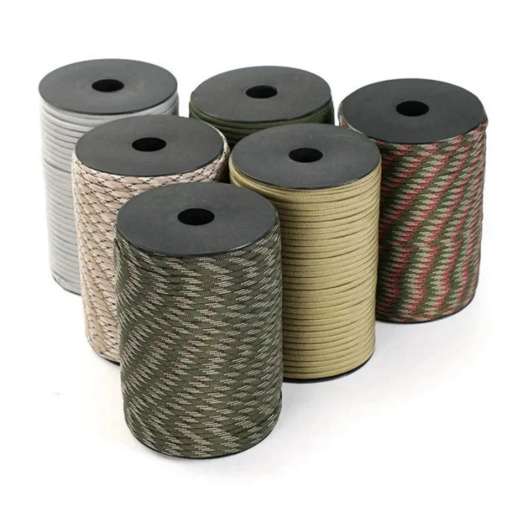 Military-9-Strand-4mm-650-Paracord-50m-100m-Tactical-Parachute-Cord ...