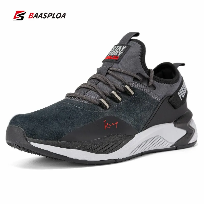 Running Shoes Sneakers Shoes Walking Sneakers Walking Shoes Casual Shoes Baasploa Men's Suede Shoes Waterproof Sneakers Non-slip Casual Running Fashion Male Damping Outdoor Walking Shoes
