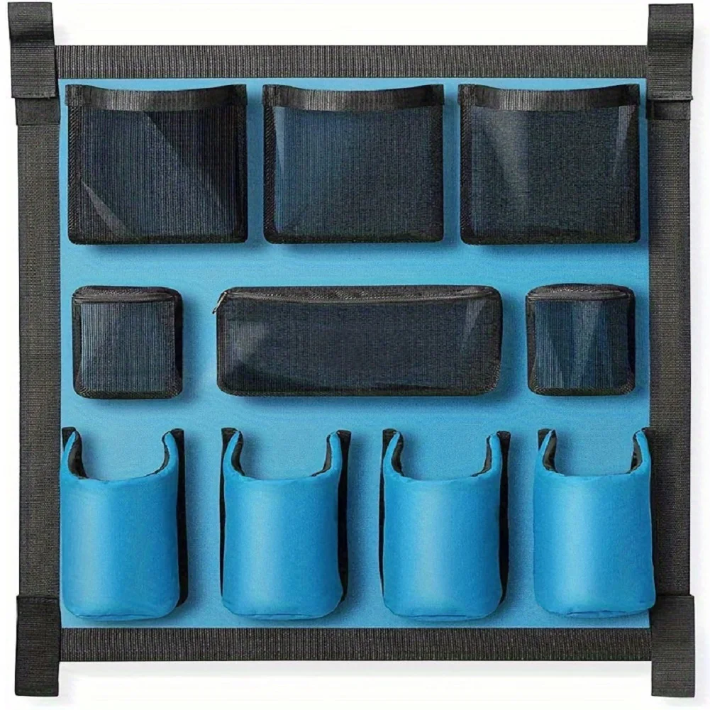 Horse Tack Storage Bag Horse Trailer Organizer Large Storage Hanging Bag (Blue)