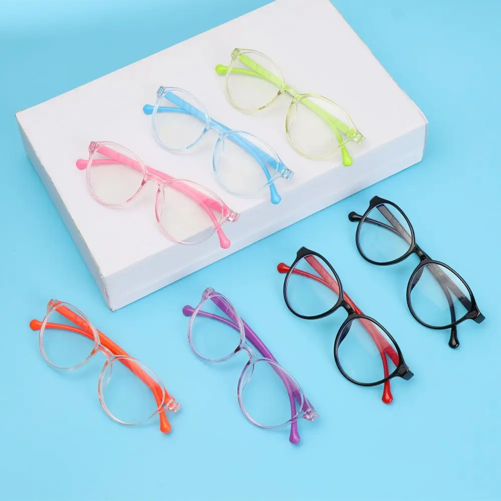 Children Boys Girls Glasses Protection Computer Anti-blue Light Round Eyeglasses Kids Glasses Ultra Light Frame