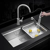 ASRAS Handmade Brushed SUS 304 Stainless Steel Kitchen Sink 4mm Thickness Undermount Installation Single Large Size Kitchen Sink 2