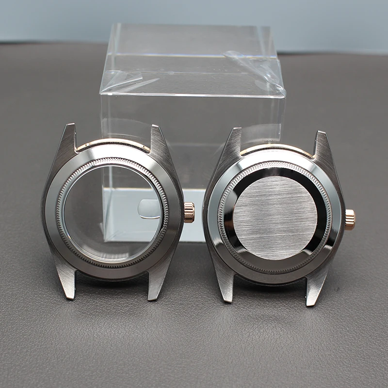 36mm 39mm Bevel Edge Watch Case Sapphire Crystal For Air King