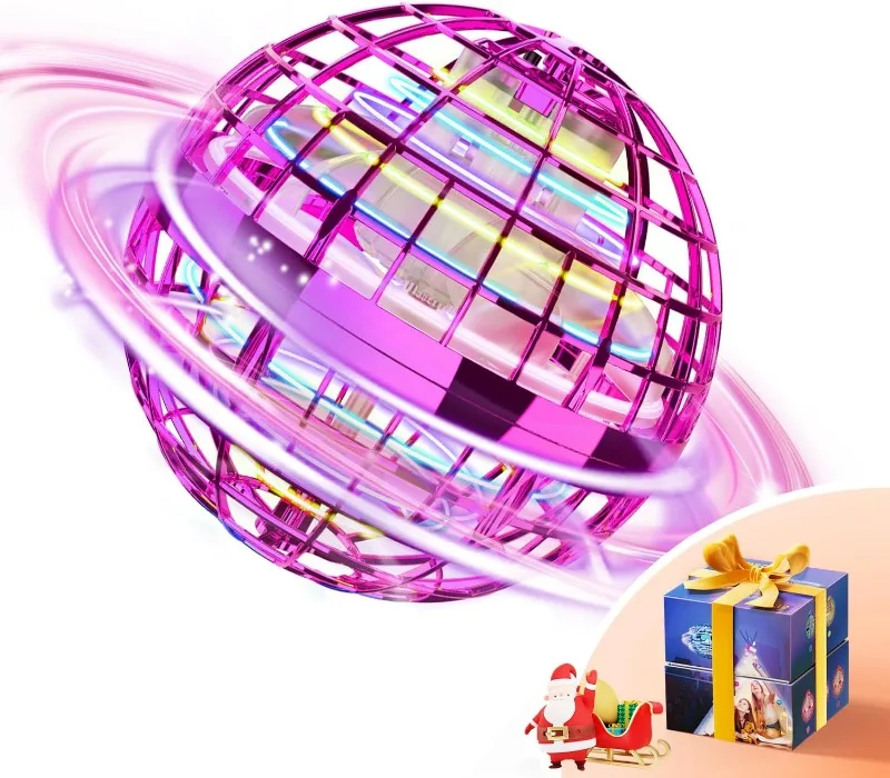Flying Orb Ball, Cool Toys for Boys Girls, Hover Ball Boomerang Fidget Spinner,Drone for Kids with Colorful Light Flying Spinner