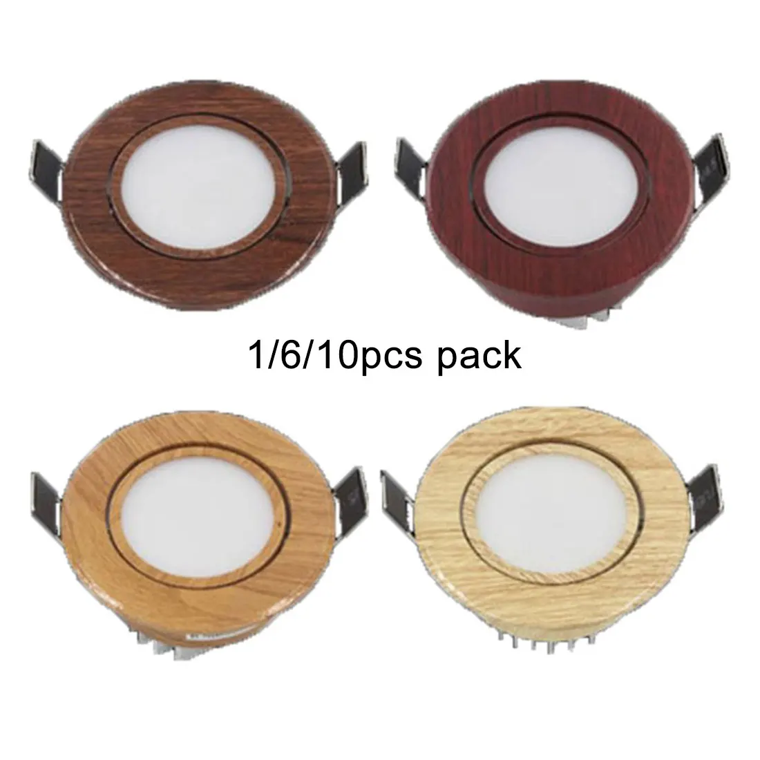 1/6/10pcs 나무 5W led 최근 천장 조명 거실 침실 배경 LED 조명 욕실 조정 가능한 나무 천장 조명