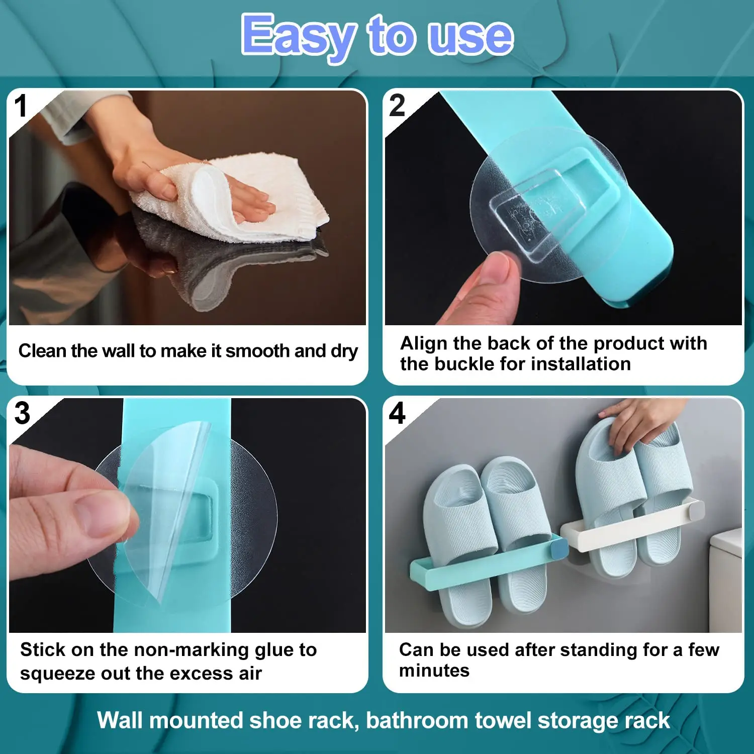 Slippers Rack Hanging Shoe Holder Self Adhesive Shoe Rack Hanging Multi Function Wall Bracket Shoe Organiser for Door Cabinet 5