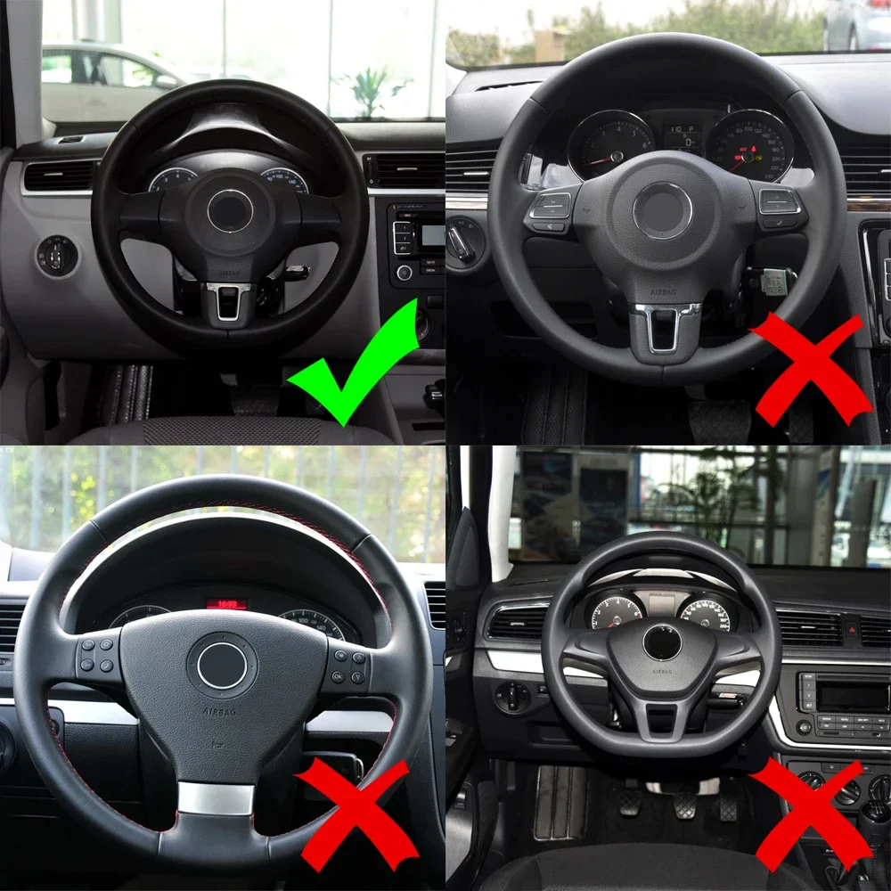 ABS Chrome Car Steering Wheel Decoration Cover Trim Sticker Fit Volkswagen VW GOLF POLO JETTA MK5 MK6 Bora car moulding decoration,car styling stickers