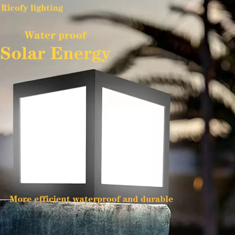solar outdoor lig waterproof pillar light solar 01