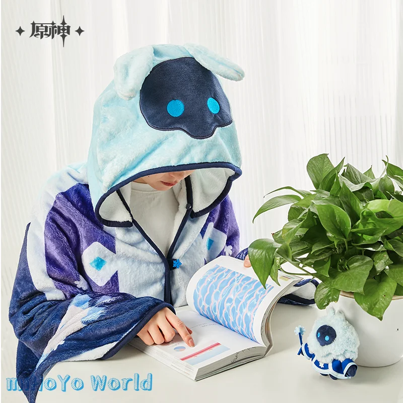 

MiHoYo Official Genshin Impact Cryo Abyss Mage Cosplay Costume Flannel Cloak Cape Printed Blanket Noon Break Birthday Xmas Gift