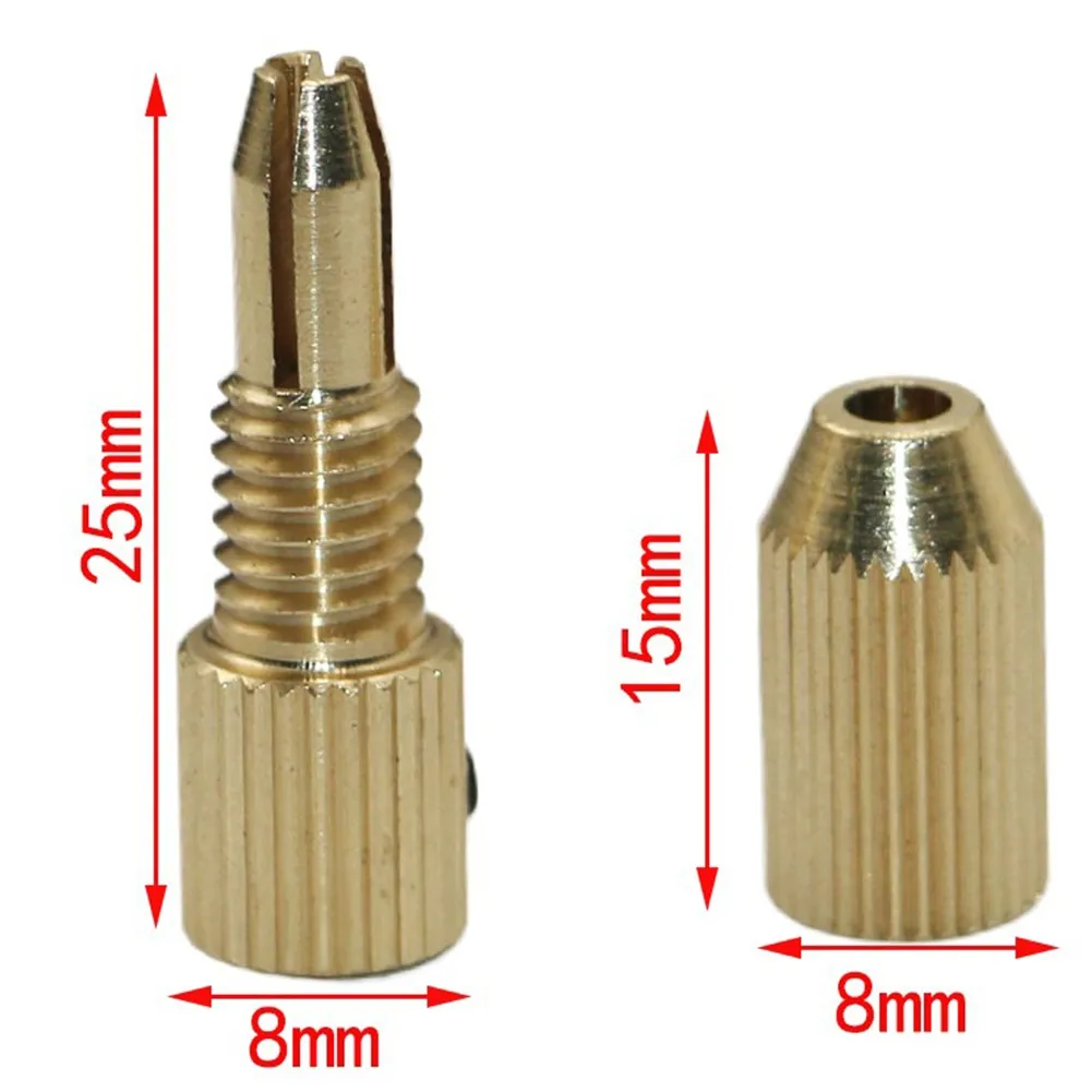 

2Pcs/Set 2.3mm Brass Electric Motor Shaft Clamp 0.8mm-1.5mm Micro Drill Bit Coaxial Locking Fixture Chuck Electric Drill Parts