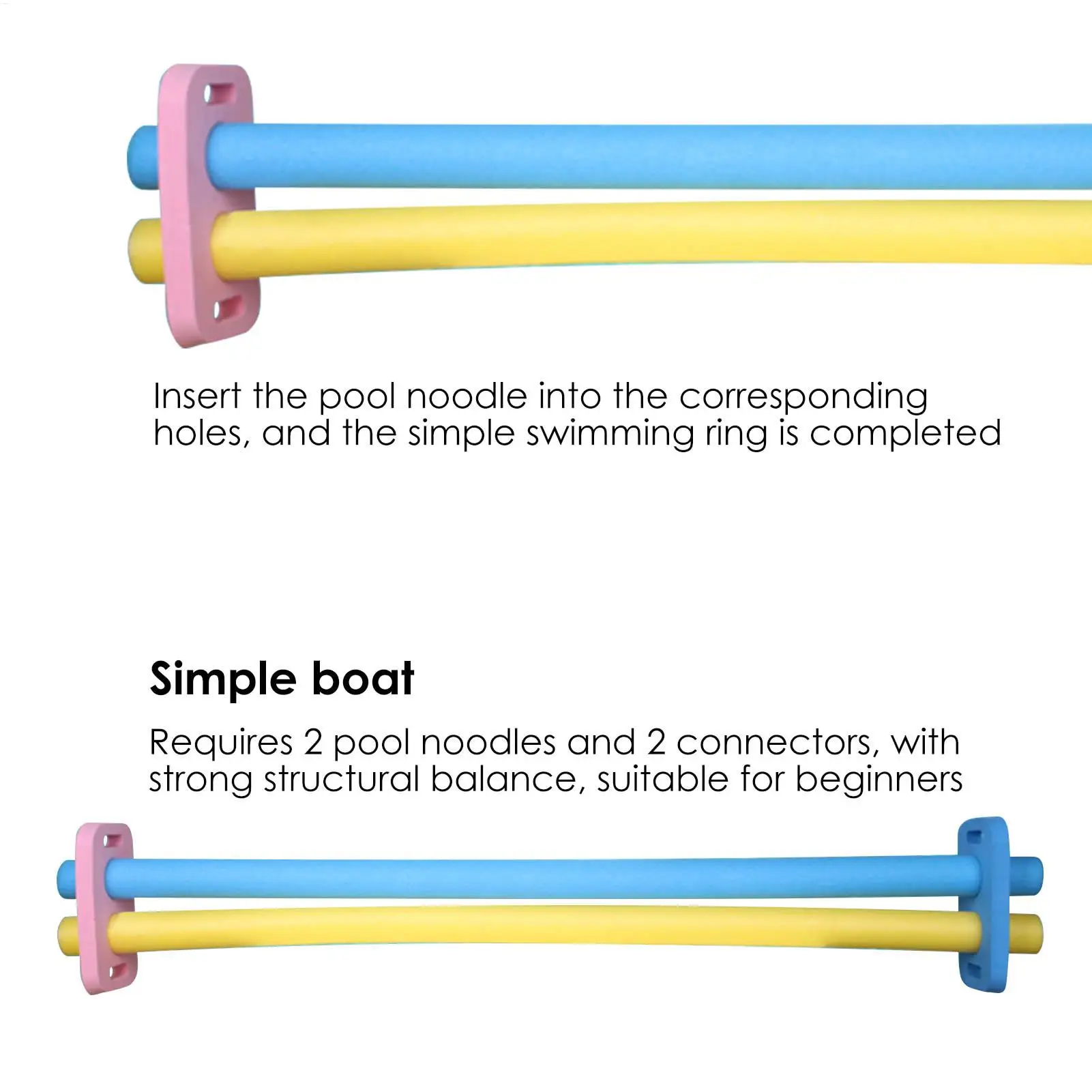 hot sale Swim Noodle Connector EVA Swimming Stick Foam Connector With 2 Cross Holes Water Fun Kids Swim Noodle Accessories